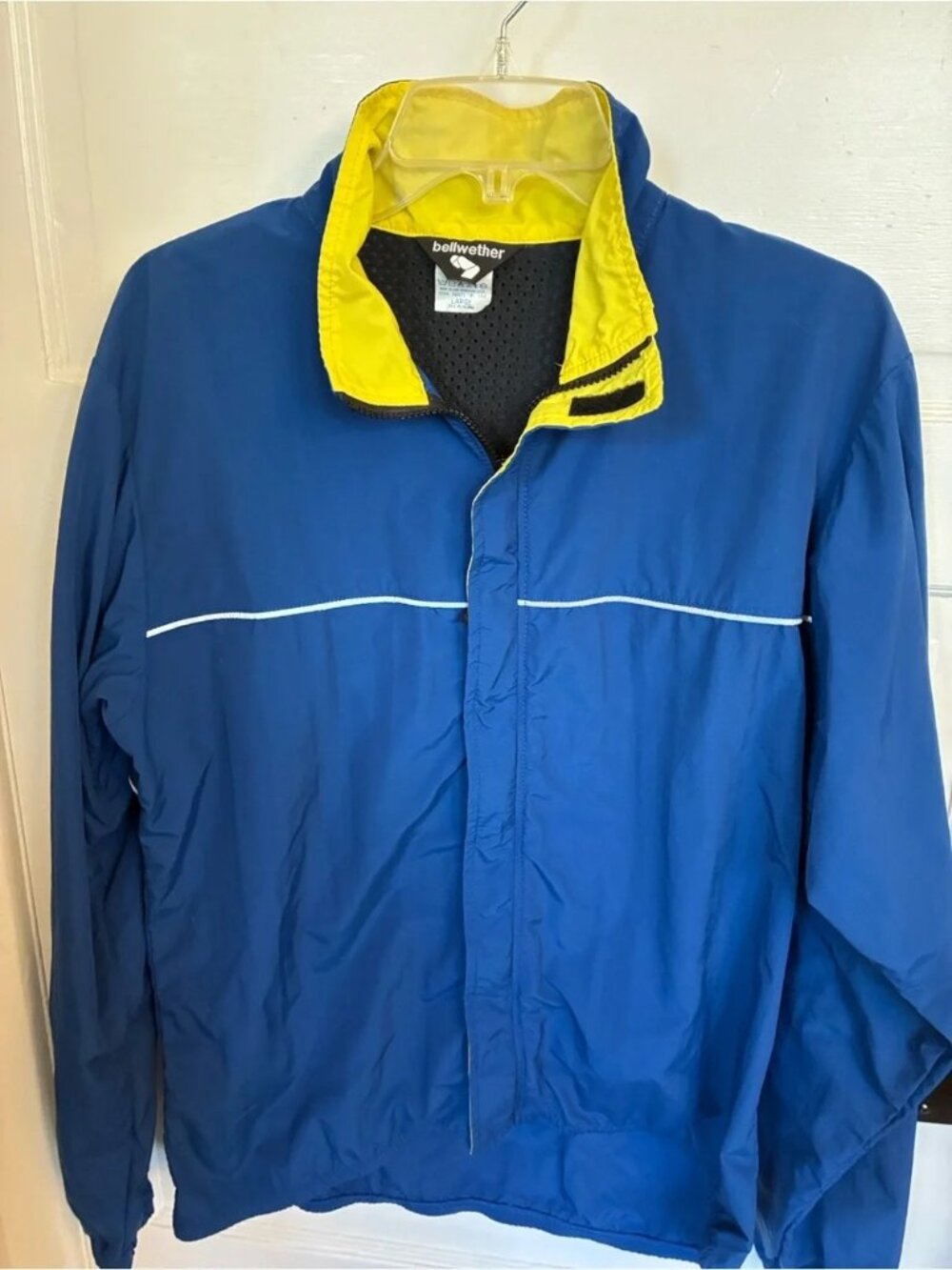 281 Women’s / Men's Blue/Yellow Athletic Biker Jacket - Large